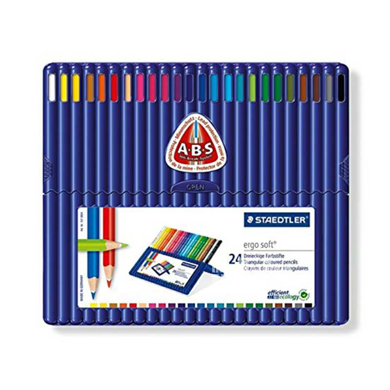 staedtler 德国施德楼24色水溶性彩色铅笔 海外本土原版